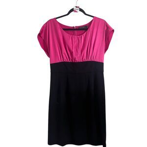 The Limited Womens Dress 6 Pink Black Colorblock Sheath